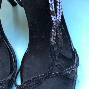 Sam & Libby Sequined Kitten Heel Sandal
